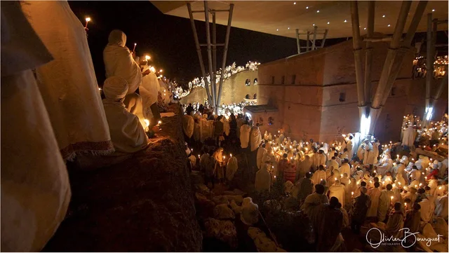 Lalibela, la nuit de "Genna" (Noël) - Photo © Olivier Bourguet